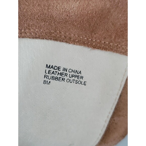 Michael Kors VIENNA BARLEY Brown Suede Tassel Side Zip Mid-Calf Heeled Boots 8 M - Picture 6 of 11